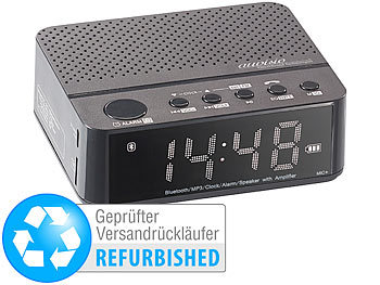 UKW Radiowecker: auvisio 4in1-Wecker mit Bluetooth, FM-Radio, Versandrückläufer