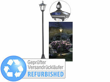 Solar-Garten-Lampen: Royal Gardineer Solar-LED-Gartenlaterne, PIR-Sensor, Versandrückläufer