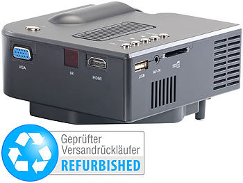 SceneLights Mini-LED-Beamer LB-3001.mini mit 60 Lumen & Media-Player (refurbished)