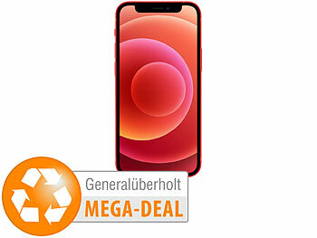 Apple Handy: Apple iPhone 12 Mini, 64GB, Farbe rot, Zustand "exzellent" (generalüberholt)