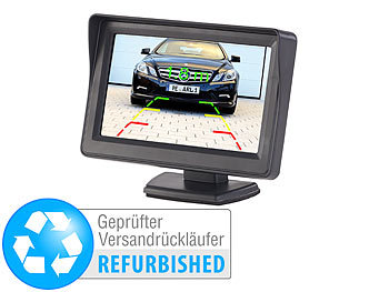 Monitor für Rückfahrkamera: Lescars Kfz-Monitor für Rückfahr- & Front-Kamera (Versandrückläufer)
