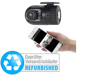 WiFi Dashcam: NavGear Mini-HD-Dashcam MDV-1600.av mit G-Sensor (Versandrückläufer)