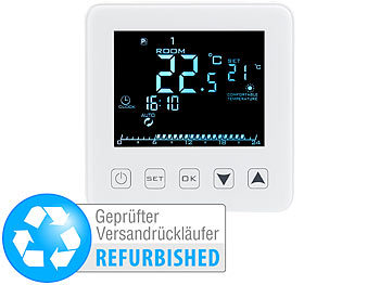 revolt Heizungs-Thermostat WLAN: 2er-Set WLAN-Fußbodenheizung-Thermostate  mit App, weiß (Thermostat Heizung Digital WLAN, Fußbodenheizung WLAN  steuern, Infrarotheizung) : : Baumarkt
