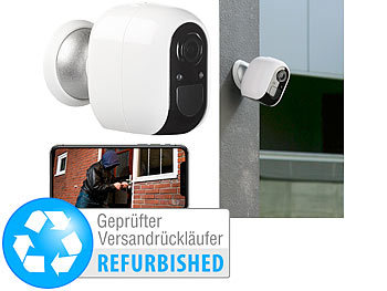 Überwachungkamera: VisorTech IP-Überwachungskamera, Full HD, WLAN & App (Versandrückläufer)
