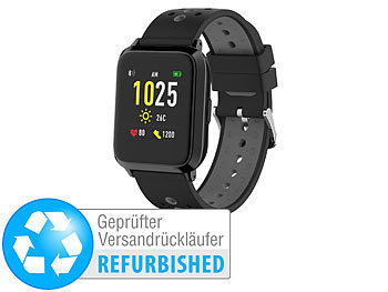 Schwimmuhr: newgen medicals GPS-Sportuhr, Always-On-Display, Bluetooth, App,Versandrückläufer