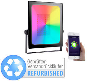 Luminea Home Control Outdoor-Fluter mit RGB-CCT-LEDs, Bluetooth & App, Versandrückläufer