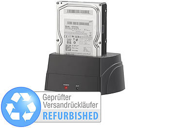 SATA-Festplattenadapter: Xystec USB-3.0-Dockingstation für alle SATA-Festplatten Versandrückläufer