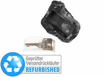 Schlüsselsafe Stein: Lunartec Geheimversteck in Steinoptik, für Schlüssel, Versandrückläufer