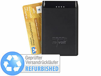revolt Powerbank im Kreditkarten-Format, 5.000 mAh, Versandrückläufer 