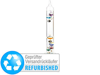 Glasthermometer Galileo: PEARL Maxi Galileo-Thermometer Deluxe Versandrückläufer