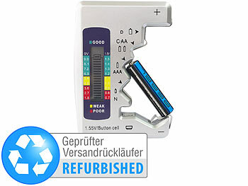Batterietester AA: tka Kompakter Multi-Batterietester mit LCD-Display, Versandrückläufer