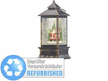 infactory Deko-LED-Laterne mit Schneewirbel, Versandrückläufer