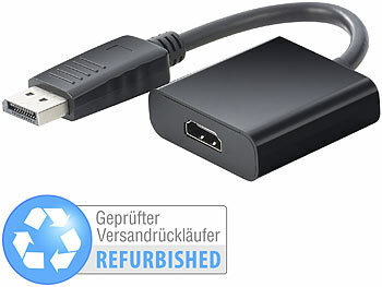 auvisio Adapter DisplayPort-Stecker auf HDMI-Buchse, Versandrückläufer
