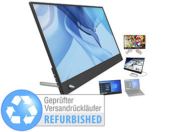 Laptop Monitor: auvisio Ultradünner Full-HD-Monitor EZM-100, Versandrückläufer