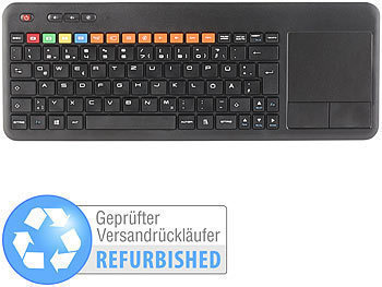 Tastatur mit Mauspad: GeneralKeys Funk-Tastatur m. Touchpad, für Smart-TVs, PC, PS3/4(Versandrückläufer)