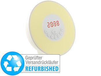 LED Radio Wecker: auvisio Wake-up-Licht-Radio-Wecker m. Sonnenaufgang (Versandrückläufer)