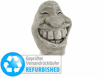 Garten-Figur: Royal Gardineer Steingesicht "Smiley" Versandrückläufer