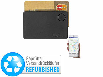 Schluesselfinder: Callstel 4in1-Schlüsselfinder "Slim", Kreditkarten-Format, Versandrückläufer