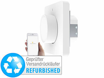 Dreh-Dimmer: Luminea Home Control WLAN-Unterputz-Lichtschalter & Dimmer, Versandrückläufer
