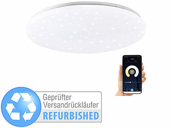 Elesion Deckenlampe: Luminea Home Control Smarte WLAN-Sternen-Deckenleuchte mit CCT-LEDs, Versandrückläufer