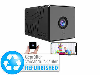 Minikamera mit App: 7links 2K-Mini-IP-Überwachungskamera mit WLAN, Versandrückläufer