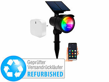 Lunartec RGB-CCT-LED-Spot mit Bluetooth,inkl. Gateway, Versandrückläufer