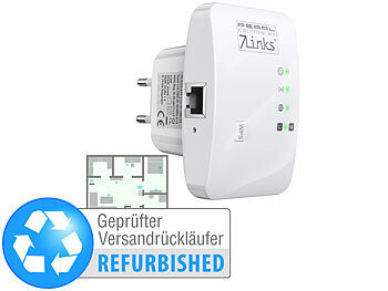 Router Verstärker: 7links Mini-WLAN-Repeater mit WPS-Taste, 300 Mbit/s, Versandrückläufer