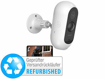 Netzwerk-Kamera Outdoor: 7links Akku-Outdoor-IP-Überwachungskamera, Full HD, Versandrückläufer