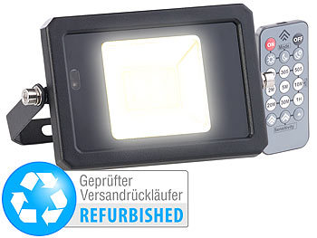 Hof Beleuchtung: Luminea Wetterfester LED-Fluter, Radar-Bewegungssensor, Versandrückläufer