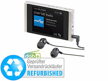 DAB Radio Taschenradio: VR-Radio Digitales Slim-Taschenradio DAB+/FM, Akku, Versandrückläufer