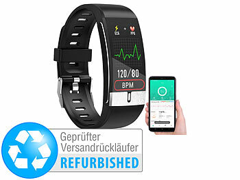 Pulsoximeter-Smartwatch: newgen medicals Fitness-Armband mit EKG-, Herzfrequenz-Anzeige, Versandrückläufer