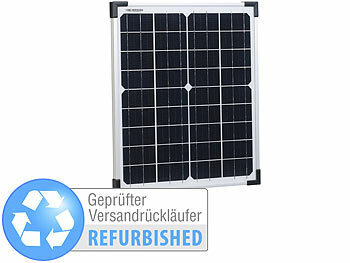 Solarplatte klein: revolt Mobiles Solarpanel, monokristal. Solarzelle, 20 W (Versandrückläufer)