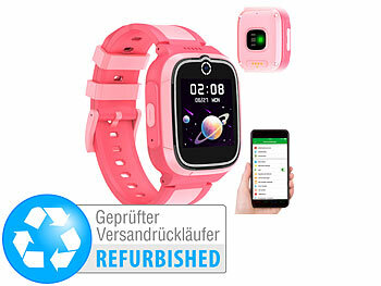 Smartwatch SIM 4G: TrackerID 4G-GPS-Kinder-Smartwatch, Videoanruf, Versandrückläufer