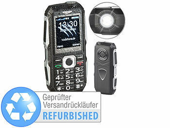 Senioren-Outdoor-Handy: simvalley Mobile 4G-Outdoor-Handy, IP67, Dual-SIM, Radio, Versandrückläufer