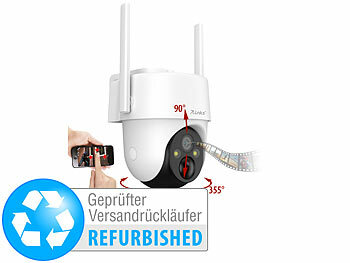 Sicherheit Kamera außen: 7links 4G / LTE-Pan-Tilt-Überwachungskamera, Versandrückläufer 