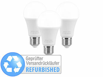 tageslichtweiß Glühbirne: Luminea 3er-Set LED-Lampen E27, 11 W (ersetzt 120W)1.350 lm, Versandrückläufer 
