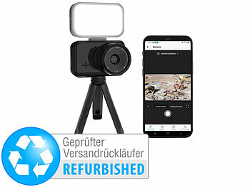 4K-Kamera Zoom: Somikon 4K-WLAN-Zeitrafferkamera, App, Versandrückläufer