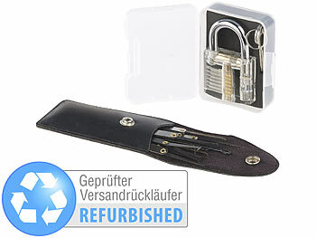 Lockpicking Schloss: AGT Lockpicking-Set mit 17-teiliger Dietrich-Tasche, Versandrückläufer