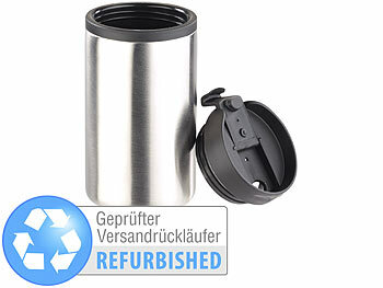 Rosenstein & Söhne Doppelwandiger Edelstahl-Isolierbecher, Versandrückläufer