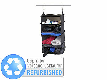Koffer-Regale: Xcase XL-Koffer-Organizer, Packwürfel zum Aufhängen, Versandrückläufer