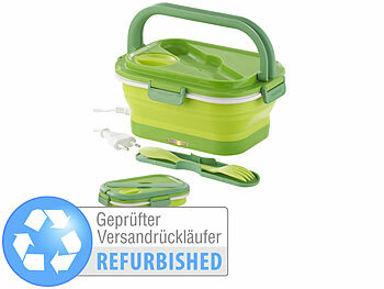 Rosenstein & Söhne Thermolunchbox: Faltbare elektrische Thermo-Lunchbox, Versandrückläufer (Lunchbox mit Dichtung)