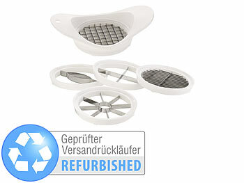 Pommes Frites Schneider: Rosenstein & Söhne 5in1-Obst- und Gemüseschneider, Versandrückläufer