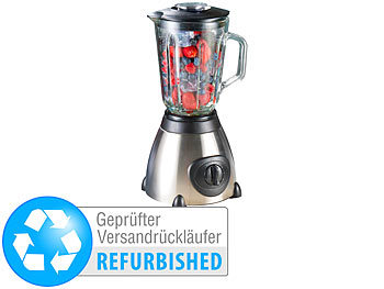 Mixer Smoothie Glas: Rosenstein & Söhne Glas-Standmixer, 6 Edelstahl Klingen, 6 Modi, 600W (Versandrückläufer)