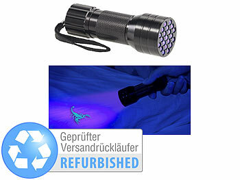 PEARL 2in1-UV-Taschenlampe und Geldscheinprüfer, Versandrückläufer