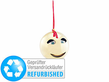 Weihnachtskugeln singend: infactory Singende und sprechende Weihnachtsbaumkugel, Versandrückläufer 