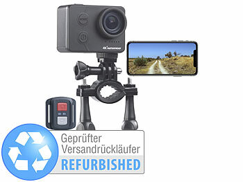 WLAN Kamera: Somikon UHD-Action-Cam mit WLAN, Sony-Sensor, Versandrückläufer