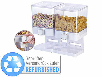 Dosierer für Müsli: Rosenstein & Söhne Doppel-Spender für Cerealien 33,5 x 30,5 x 16,5 cm,Versandrückläufer