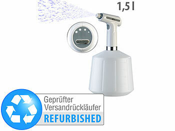 Sprühflasche Zerstäuber: AGT Akku-Pump-Drucksprüher mit Einstell-Düse, Versandrückläufer