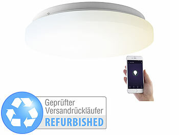 Deckenlampe Wohnzimmer: Luminea Home Control WLAN-LED-Deckenleuchte für Amazon Alexa, Versandrückläufer