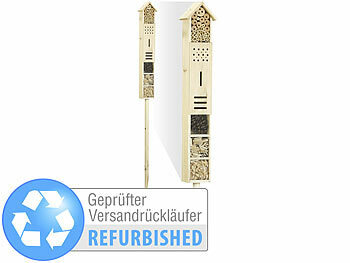 Royal Gardineer Insektenhotel "Flip" mit Erdspieß als Nisthilfe, Versandrückläufer
